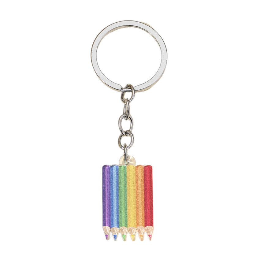 Wholesale Pencil Ruler Stationery Acrylic Keychain